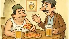 Vic: Mujo sedi v birtiji in pije…